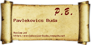 Pavlekovics Buda névjegykártya